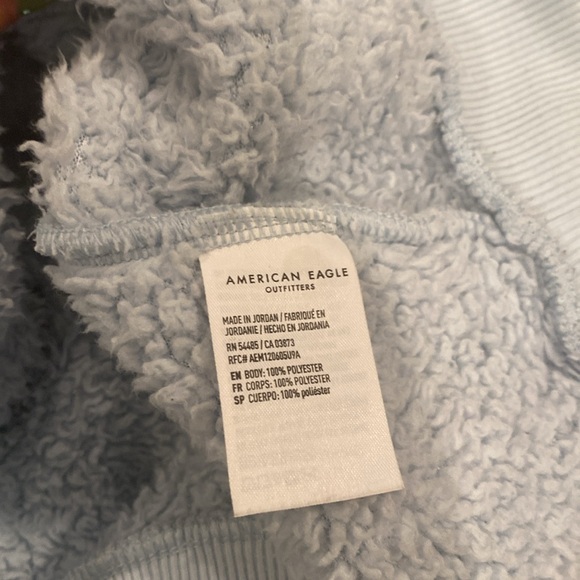 American Eagle Sweater Womens Sherpa Teddy Hoodie Pullover - Picture 4 of 6